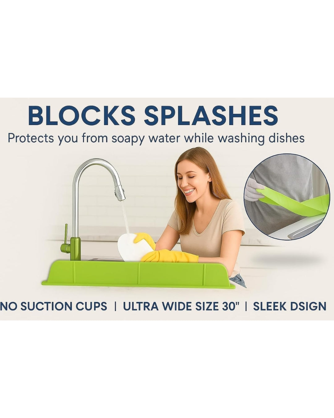 Kitchen Sink Water Splash Guard Silicon