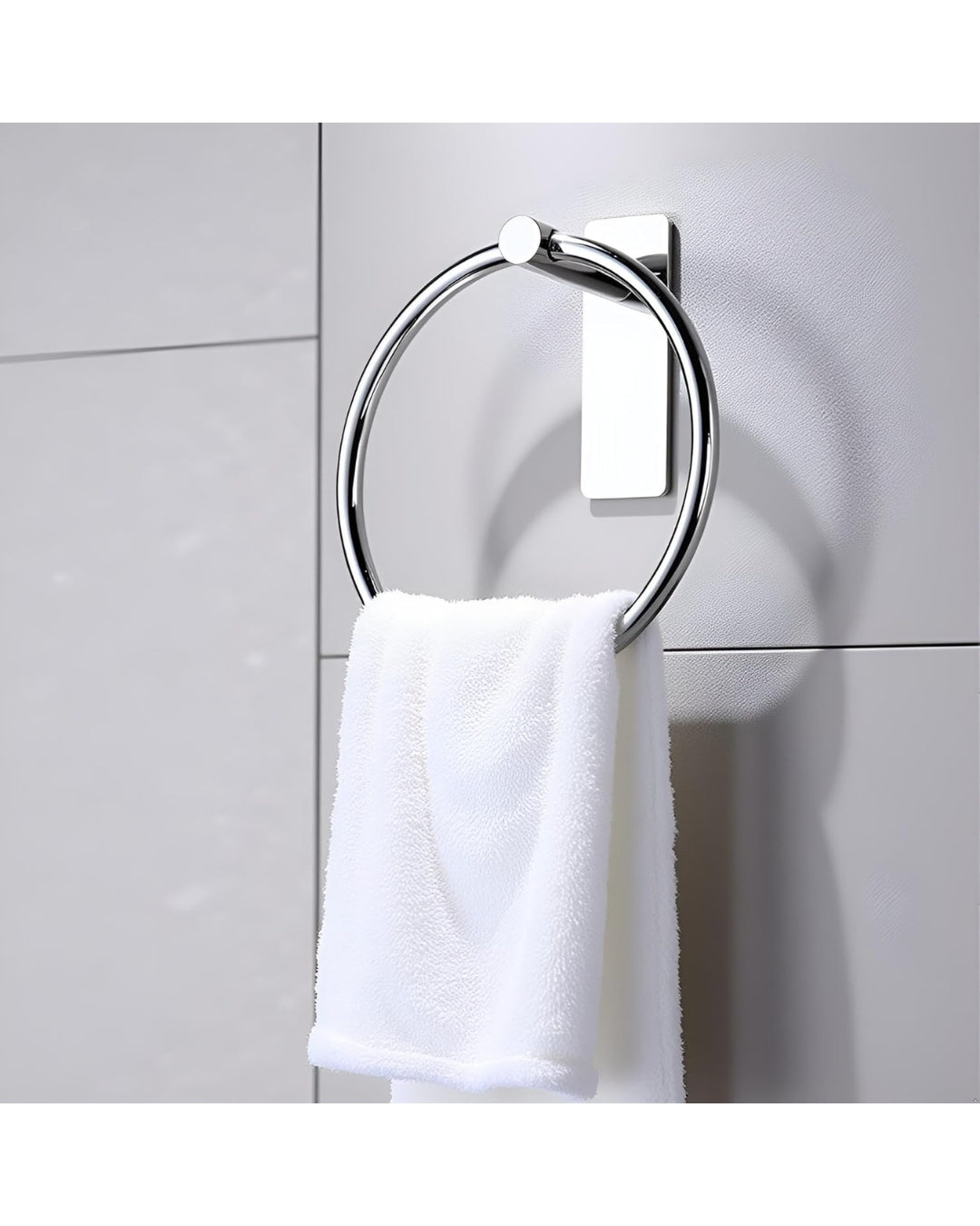 Stainless Steel Self Adhesive Round Towel Ring For Kitchen