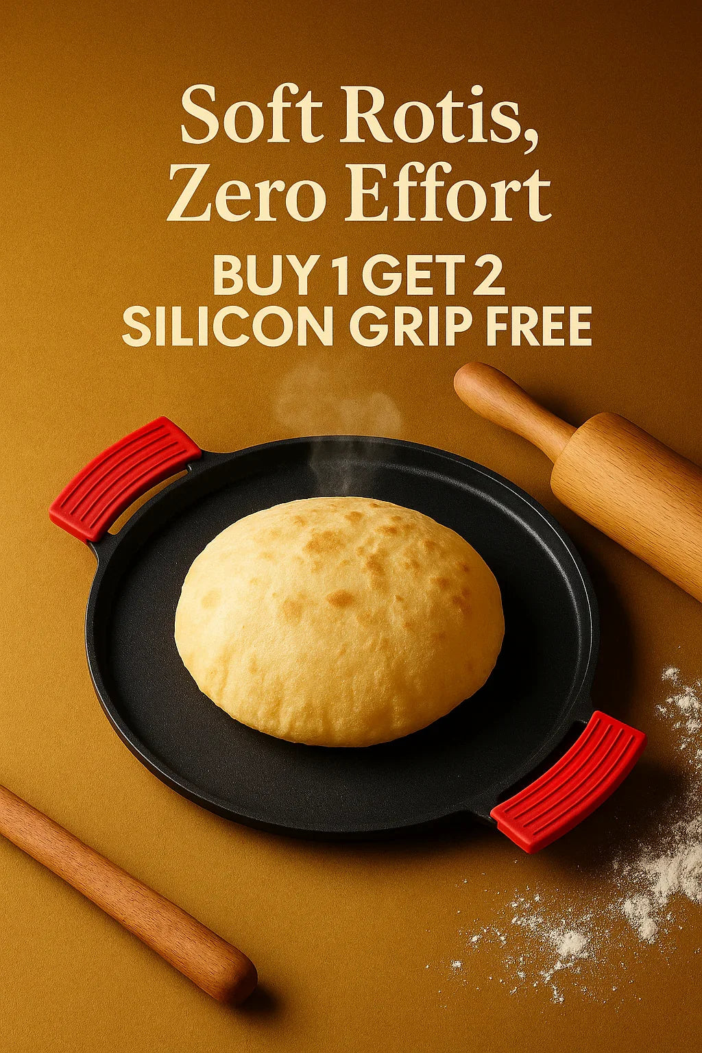 Pre-Seasoned Cast Iron Tawa for Dosa/Chapathi