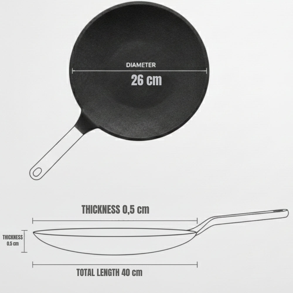 NEOPOT Pre-Seasoned Cast Iron Roti Tawa