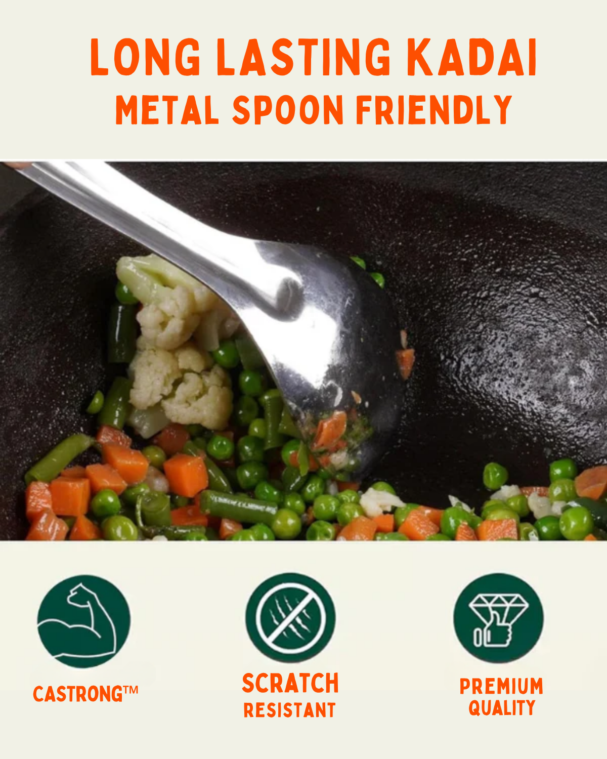 Cast Iron Kadai | Induction Friendly | 100% Pure & Toxin-Free