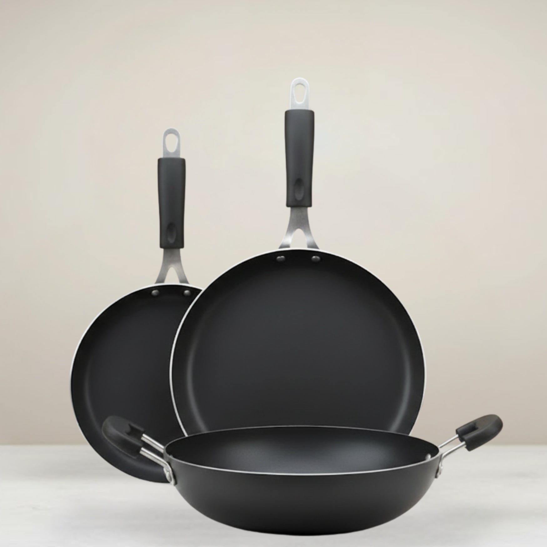 100% Pure Iron Cookware combo: Kadai+Tawa+Fry Pan
