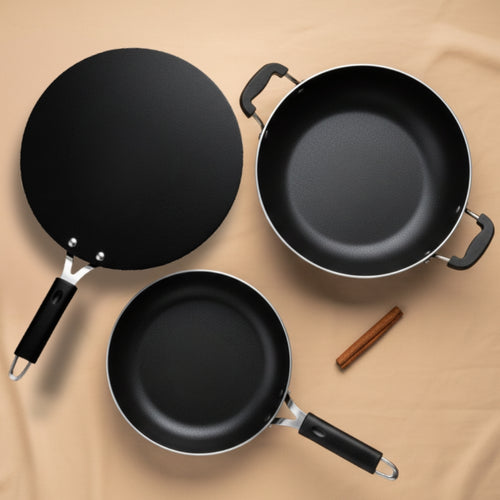 100% Pure Iron Cookware combo: Kadai+Tawa+Fry Pan