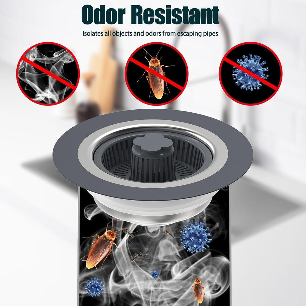 3 in 1 Kitchen Sink Drain Strainer Stopper
