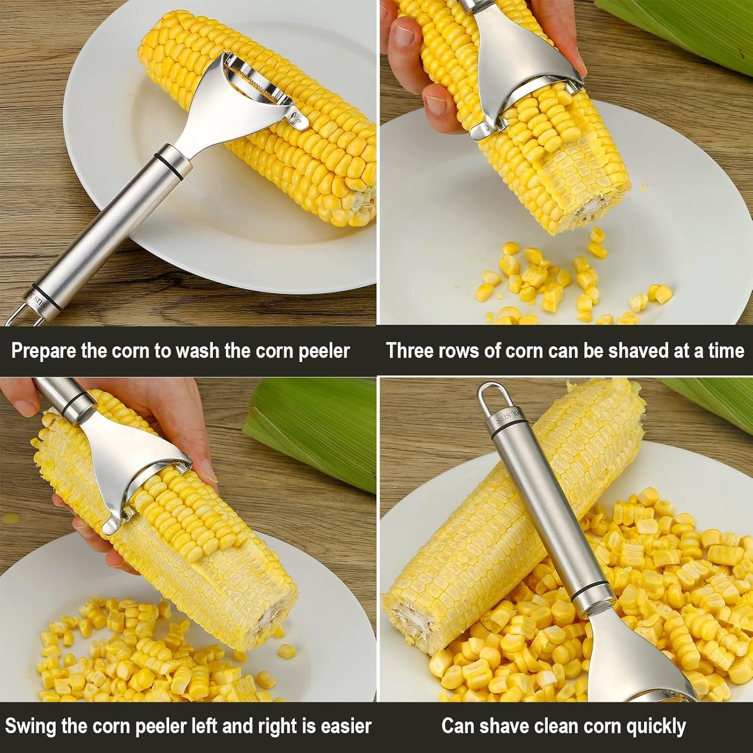 Stainless Steel Corn Peeler