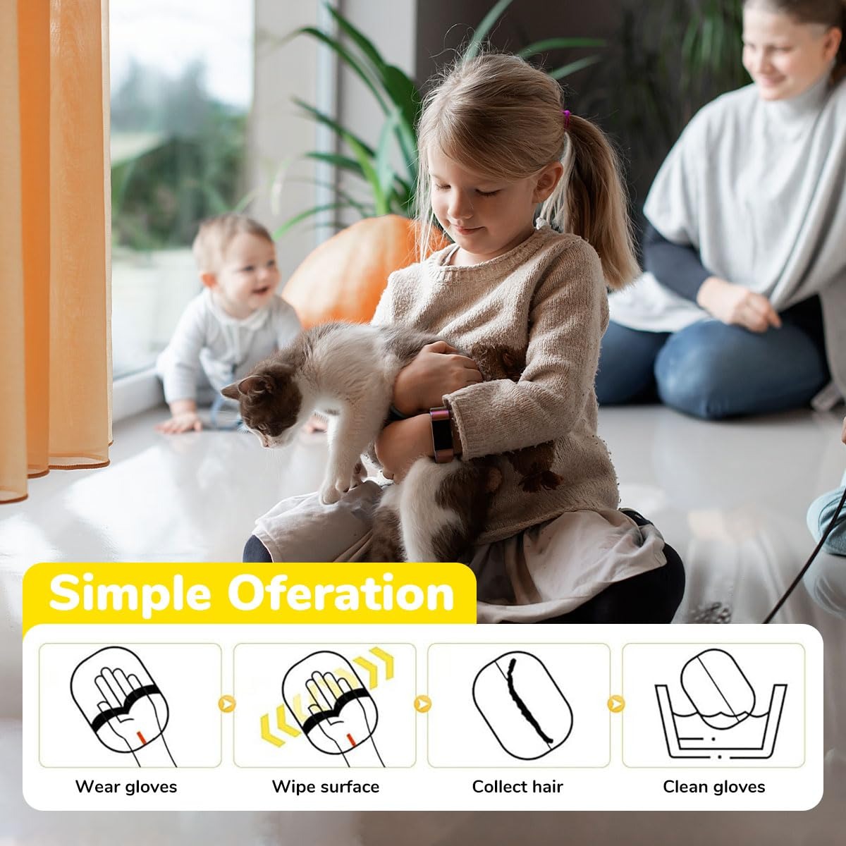 Pet Hair Remover Gloves