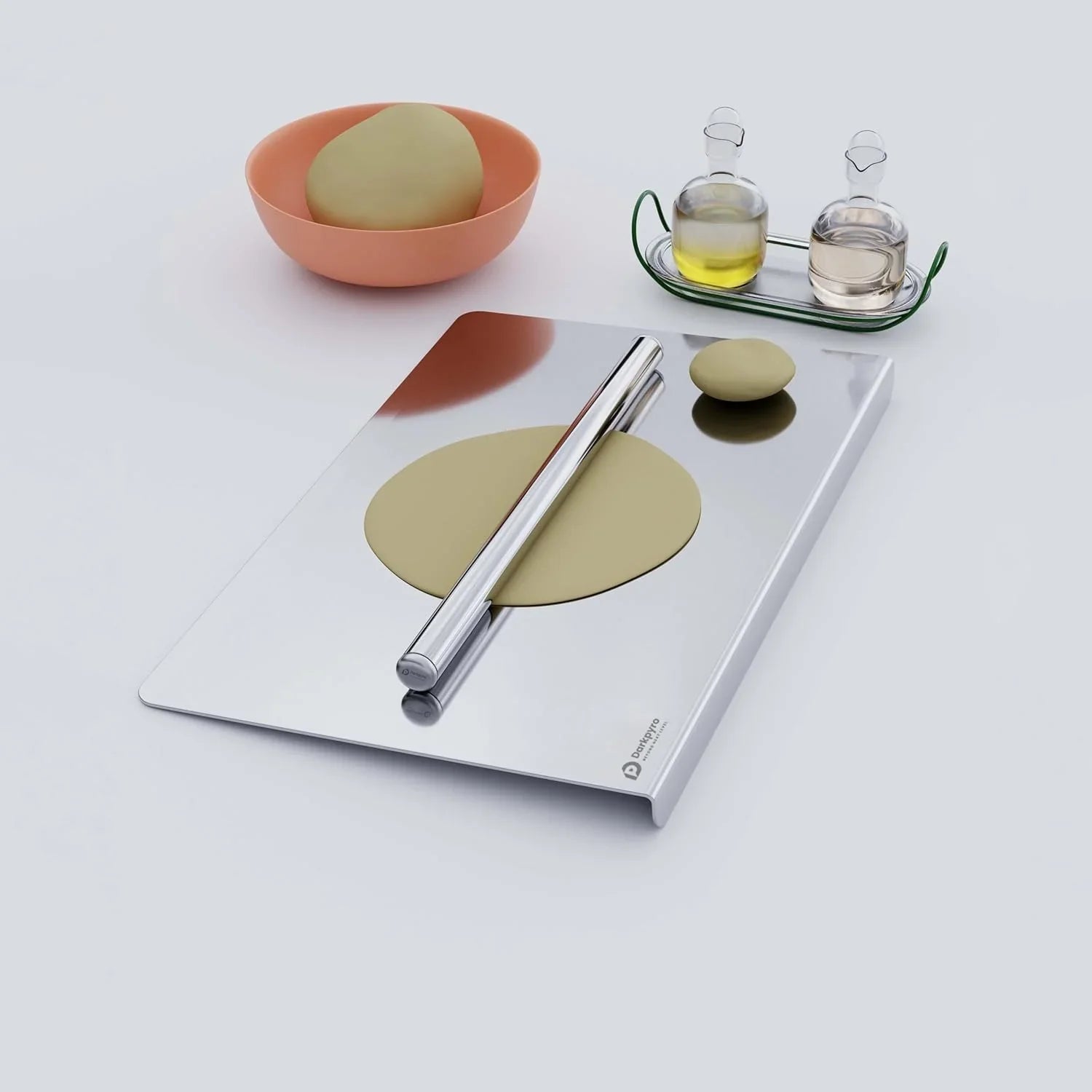 Large Countertop Stainless Steel Chopping Board for Kitchen