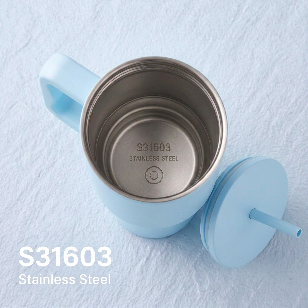 Neopot Tumbler 1200ML Steel Straw with Straw Cap and Cleaner Unisex